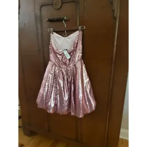 Nasty Gal NWT Pink Champagne Sequin Strapless Mini Dress US 6 Party Cocktail thumbnail 3