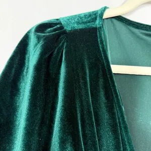 Baltic Born Meghan Velvet Wrap Maxi Dress Emerald Green Holiday Party Christmas thumbnail 7