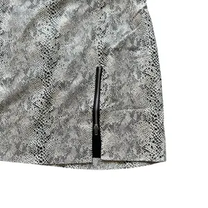 Hem & Thread Mini Skirt NWT Faux Snake SZ LG Lined Accent Side Zipper & Buckles thumbnail 4