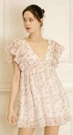 Storia Floral Dress Babydoll thumbnail 1