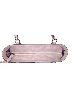 Y2K Coach Chelsea Metallic Champagne Purple Double Handle Tote thumbnail 5