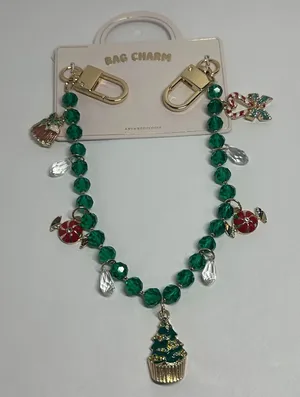 Anthropologie Holiday Icons Pearl Bag Charm #1004 thumbnail 1