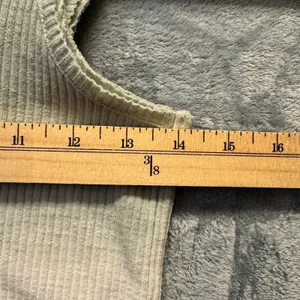 2009 | POL Y2K Boho Ombre Scoop Neck Ribbed Lettuce Edge Tank Top Sage Womens S‎ thumbnail 3
