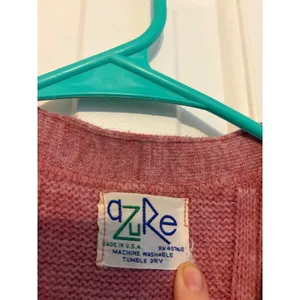 Vintage Azure Vest Womens Button Up Sleeveless Knit Top Pink‎ Casual Grandma thumbnail 5