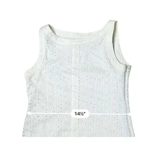 Francesca's Sleeveless Eyelet Lace White Lined Sheath‎ Dress SMALL Vanilla Girl thumbnail 5