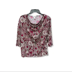DressBarn Petite Paisley Top thumbnail 8