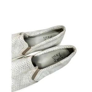 Naturalizer Aileen Grey‎ Metallic Perforated Leather Slip On Sneakers Womens 9M thumbnail 5