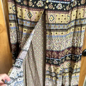 Vtg Betsy Lauren Maxi Dress 16 Sleeveless Boho Cottagecore Prairie Western Boho thumbnail 4
