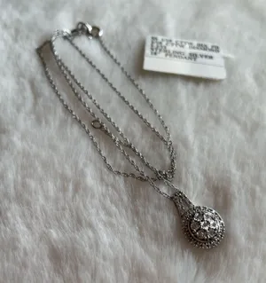 Sterling Silver Diamond Pendant Necklace thumbnail 1