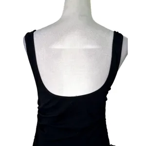 4th & Reckless Annoushka Tank Top Ruched Side Scoop Neckline Soft Black W L NWOT thumbnail 8