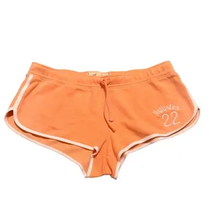 Y2K‎ Hollister Micro Mini Shorts Pastel Peach Retro Track Stripe Lounge Size L thumbnail 2