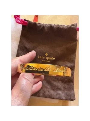 Kate Spade Gold Tone "It's Written In The Stars" Bangle Bracelet One Size thumbnail 2