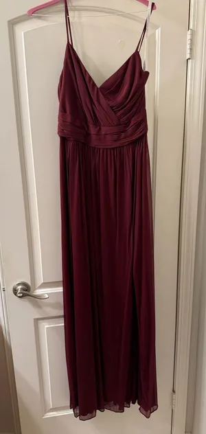 David’s Bridal Burgundy Bridesmaid Formal Dress thumbnail 3