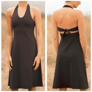 Patagonia W's Morning Glory Halter Chocolate Brown Tie Back Midi Dress XL thumbnail 9