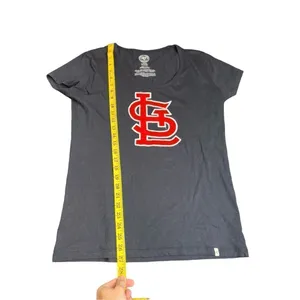 '47 Brand Women's Scoop Short Sleeve Scrum Tee Shirt - MLB Ladies T-Shirt Sz L p thumbnail 3