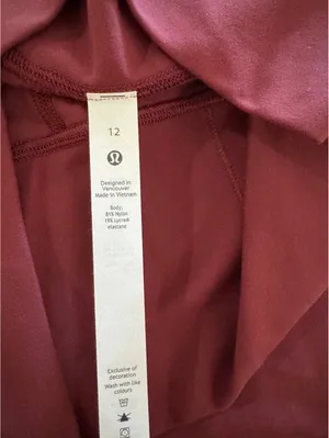 Lululemon Align High Rise 28” Red Merlot Size 12 NWT thumbnail 6