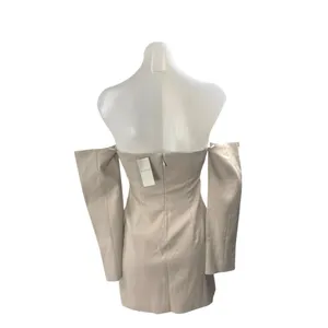 NEW Abercrombie & Fitch Mara Off Shoulder Long Sleeve Mini Sheath Shift Dress XS thumbnail 4