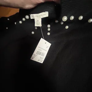 Cato Black Pearl-Accent Mock Neck Sweater thumbnail 3