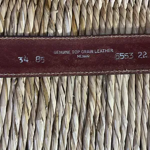 Leather brown western unisex belt. Size 34 thumbnail 5