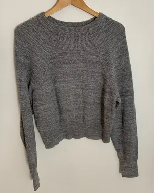 Free‎ People Steel Grey Crewneck Sweater thumbnail 1
