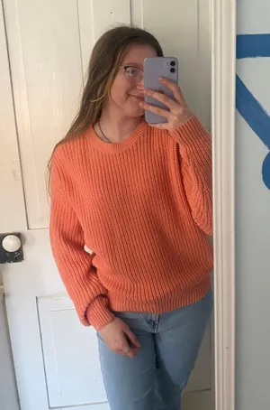 Sonoma coral knit sweater thumbnail 1