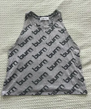 Burn Bootcamp Cropped Tank Gray Size M thumbnail 1