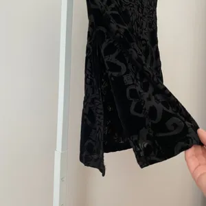 Tiger Mist‎ XS Black Strapless Mini Dress Burnout Velvet Mesh Floral Goth Witchy thumbnail 4