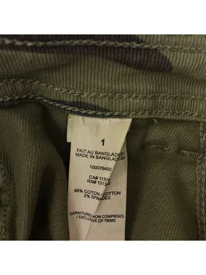 Garage Womens Camo Flare Jeans Size 01 Low Rise Distressed Hem Green thumbnail 6