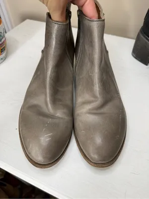 Frye "Carson Piping Bootie" Graphite Grey Leather Ankle Boot | Women's Size 10 thumbnail 12
