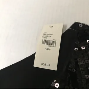 Lane Bryant black one shoulder sequin tank blouse 18/20‎ thumbnail 5