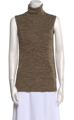 Veronica Beard Brown Sleeveless Turtleneck Knit Top Women’s Size XS thumbnail 1