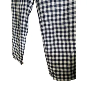 J. Crew Factory Gingham Linen Blend Holland Pant Size 6 thumbnail 3
