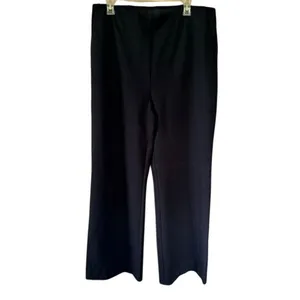 Chico's Black Pull-On Wide Leg Pants Size 2.5R Stretch Elastic Waist thumbnail 2