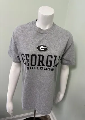 College Corner Georgia Bulldogs short sleeve gray unisex tee size medium thumbnail 1