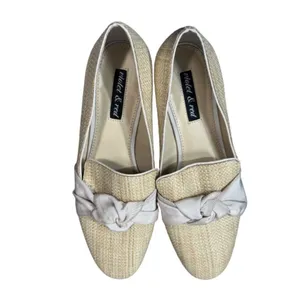Violet & Red Woven Look Loafers Slip On Almond Toe Neutral Size 8.5 thumbnail 3