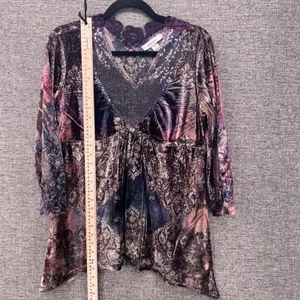 Style & Co Vintage Whimsigoth‎ Velvet Blouse Purple Medium thumbnail 15