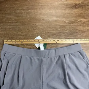 Halara Flex MicroWaffle Work Pants Women 2X Gray High Rise Wide Leg NWT thumbnail 6