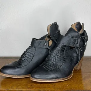 Leather Booties‎ Black Size 6.5 thumbnail 6