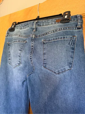 Articles of Society Flare Jeans Medium Wash Frayed Raw Hem Size 26 Boho thumbnail 4