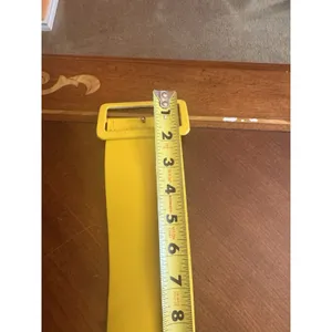 Unbranded Yellow leather statement belt wide Size S/M thumbnail 11