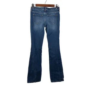 Mossimo Skinny Boot Jeans Women Size 2 Blue Mid Rise Distressed Ripped Knee Y2K‎ thumbnail 5