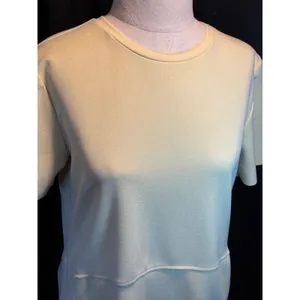 Zara Pale Yellow‎ Textured Short Sleeve Shift Dress with Pockets 5070/451/300/S thumbnail 2