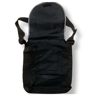 Black Nylon Messenger Bag Crossbody Shoulder Bag Adjustable Strap Utility Travel thumbnail 3