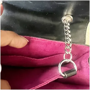 French Connection Quilted Square Shoulder Bag Chain Strap Sm Black Faux Leather thumbnail 8