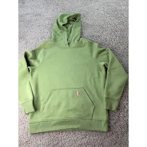 Carhartt Women Relaxed Fit Hoodie Green Fleece Sweatshirt Large 12-14 thumbnail 2