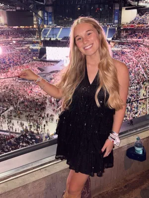 Black sparkly tiered mini dress thumbnail 1