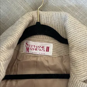 Stephanie Matthew’s Vintage Wool Blend Double Breasted Trench Coat Size 6 thumbnail 4