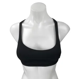 Lululemon Black Strappy Back Sleeveless Yoga Workout Athletic Sports Bra Top 6 thumbnail 1