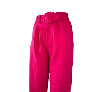 & Other Stories Pink Pleated Belted High Rise Straight Trousers Dress Pants Sz 0 thumbnail 2