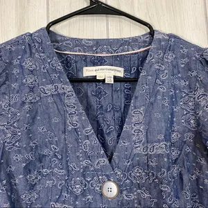 Anthropologie Pilcro and The Letterpress Tied Sleeve Blouse Paisley Bandana 0 thumbnail 5